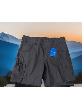 $60 Columbia Men's Landroamer Cargo  Size 38W 7L Grey Pockets Active Short